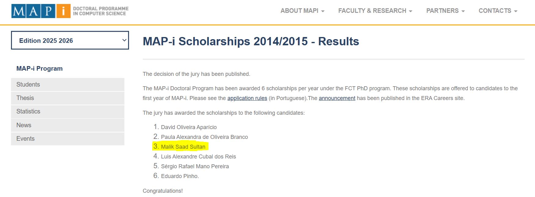 FCT-MAPi Doctoral Scholarship